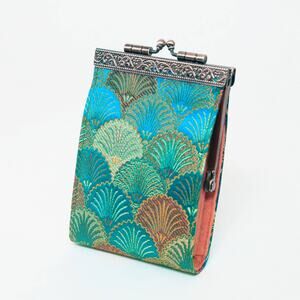 Seashell Pattern RFID Card Wallet | Teal